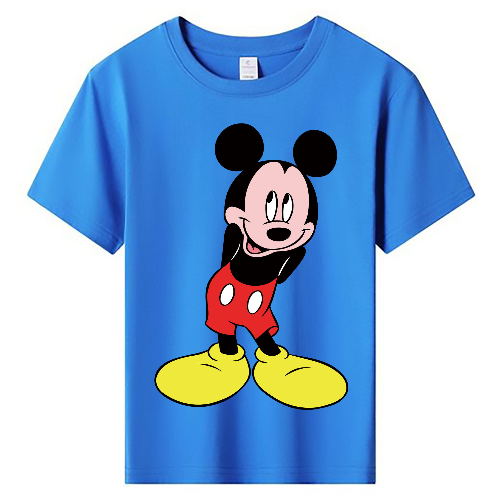 ミッキーマウス Mickey Mouse 綿100％キッズTシャツ（フロントプリント）
